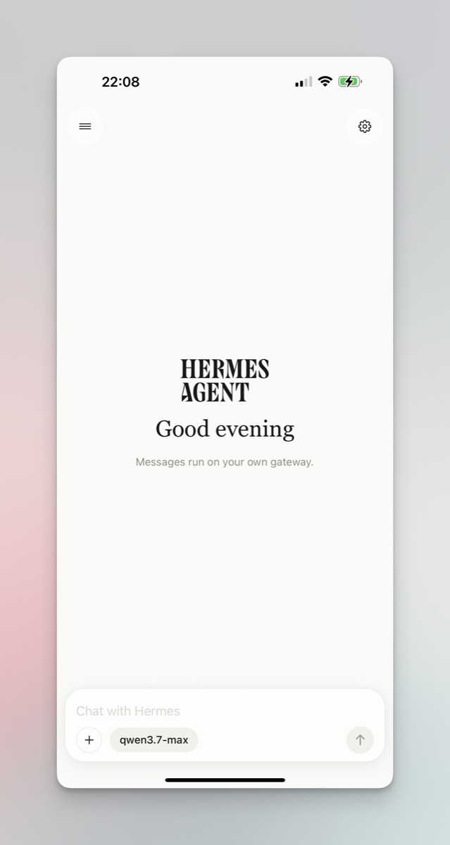 Hermes Mobile — light mode